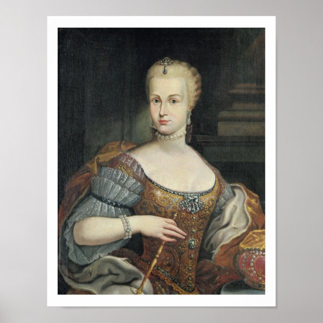 Póster Retrato de la esposa de Pietro Leopoldo di Lorena, (Frente)