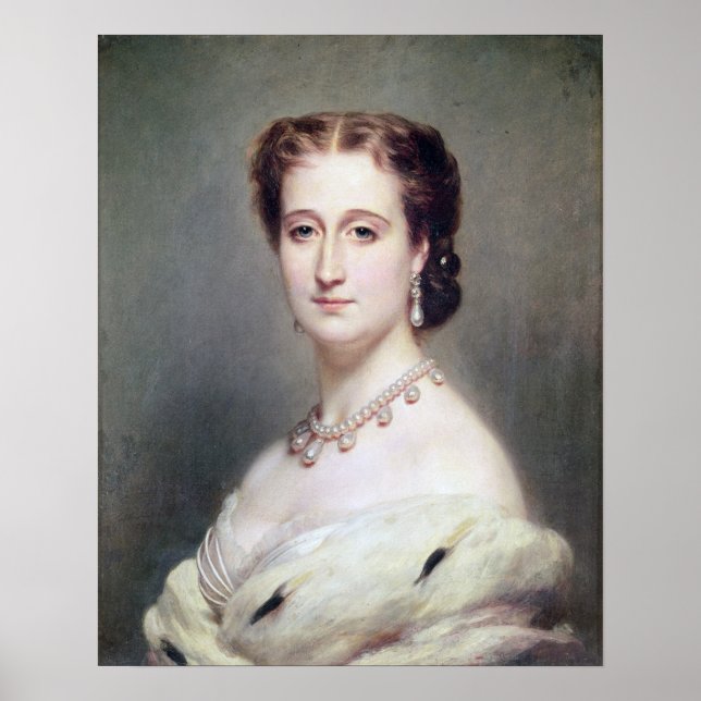 Póster Retrato de la Eugenie de la Emperatriz (Frente)