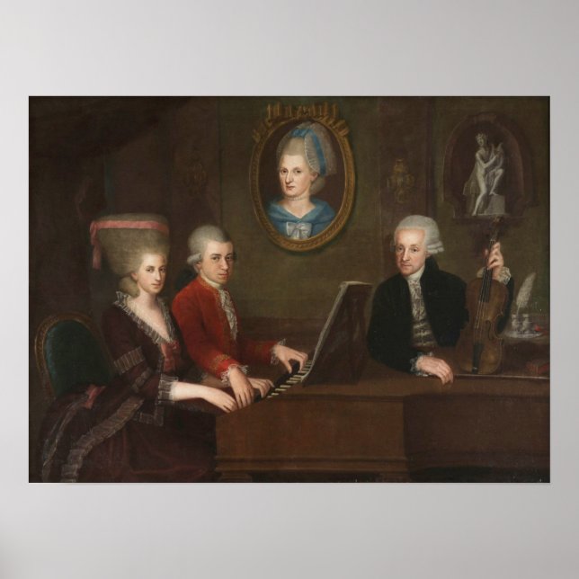 Póster Retrato de la familia Mozart (Frente)
