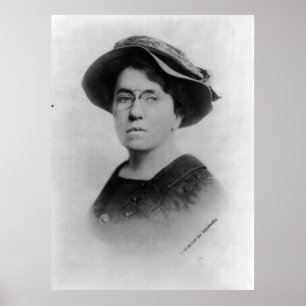 Póster Retrato de la feminista anarquista Emma Goldman