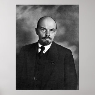 Póster Retrato de la foto de Lenin