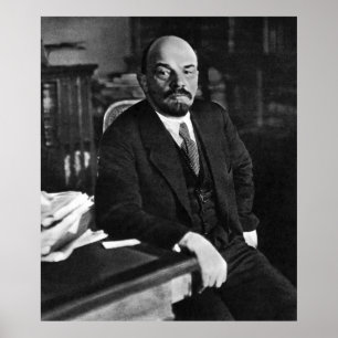 Póster Retrato de la foto de Lenin