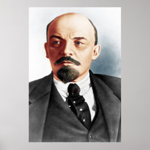 Póster Retrato de la foto de Lenin