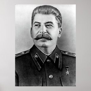 Póster Retrato de la foto de Stalin
