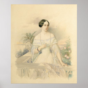 Póster Retrato de la Gran Duquesa Olga Nikolaevna, 1846