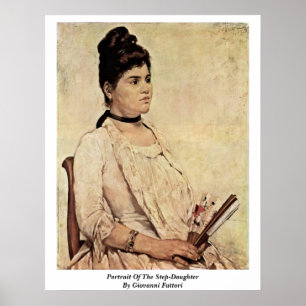 Póster Retrato de la hijastra de Giovanni Fattori
