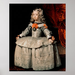 Póster Retrato de la infanta Margarita de 5 años