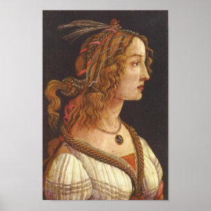 Póster Retrato de la joven Simonetta Vespucci
