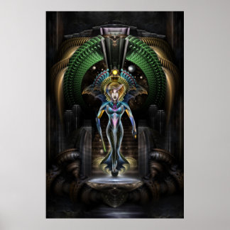 Póster Retrato De La Majestad De Trilia Fractal Fantasy