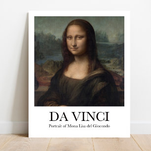 Póster Retrato de la Mona Lisa del Giocondo por Da Vinci