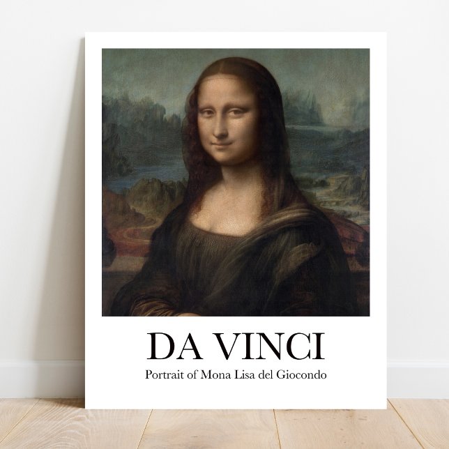 Póster Retrato de la Mona Lisa del Giocondo por Da Vinci (Iconic smile, timeless beauty! Mona Lisa museum-quality poster: Get yours NOW! )