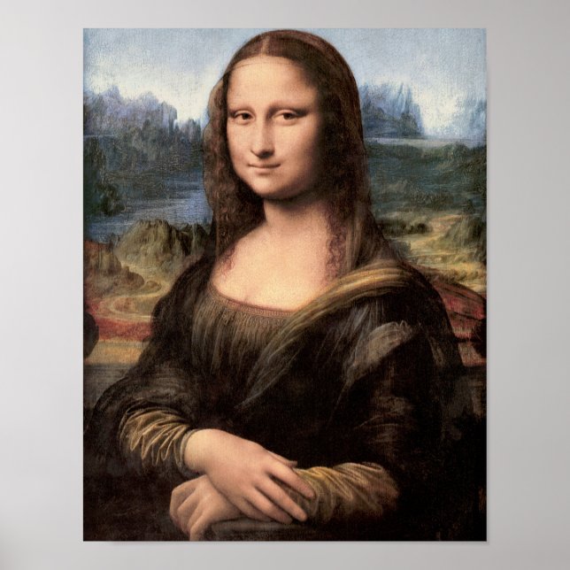 Póster Retrato de la Mona Lisa / Pintura (Frente)