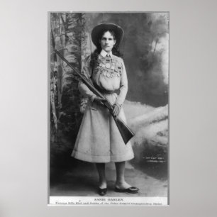 Póster Retrato de la nacida de Annie Oakley Phoebe Ann Mo