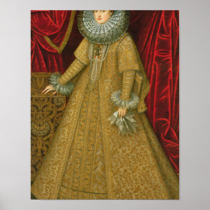 Póster Retrato de la reina Isabel Clara Eugenia