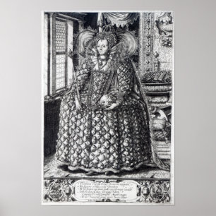 Póster Retrato de la Reina Isabel I