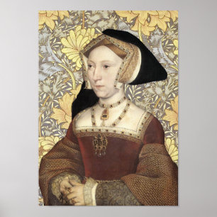 Póster Retrato de la Reina Jane Seymour de Inglaterra