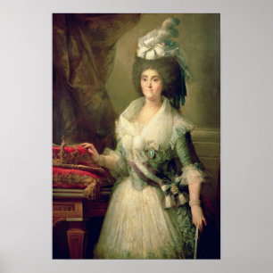Póster Retrato de la Reina María Luisa