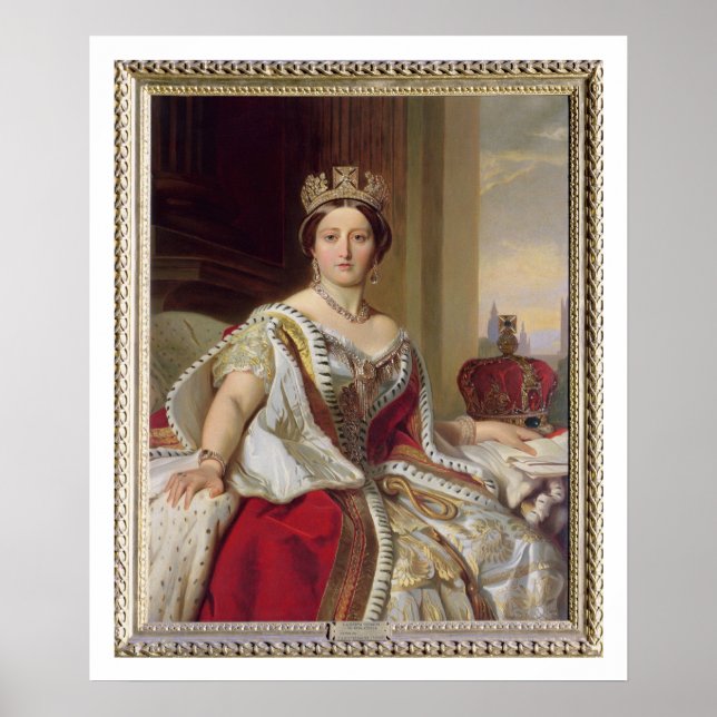 Póster Retrato de la Reina Victoria (1819-1901) 1859 (pet (Frente)