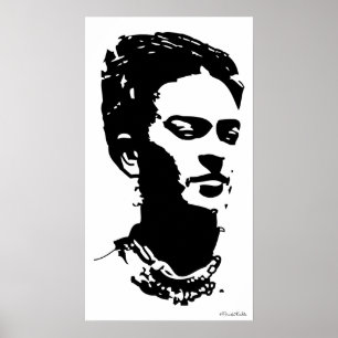 Póster Retrato de la sombra de Frida