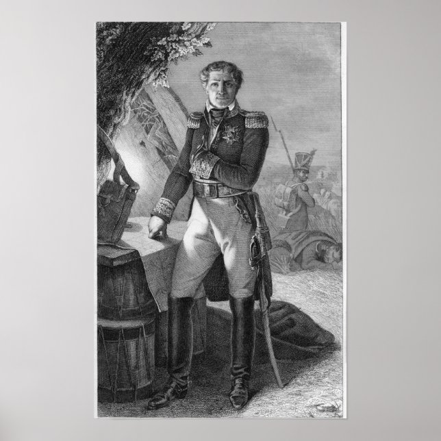 Póster Retrato de Laurent de Gouvion Saint-Cyr (Frente)