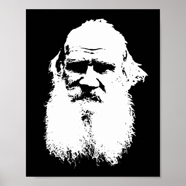 Póster Retrato de Leo Tolstoy (Frente)