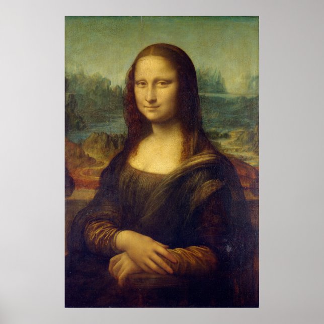 Póster Retrato de Leonardo da Vinci de Mona Lisa (Frente)