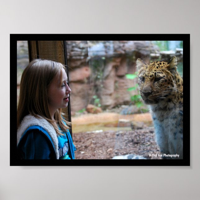 Póster Retrato de Leopardo y Niño (Frente)