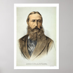 Póster Retrato de Leopold II (1835-1909), rey de Belgiu