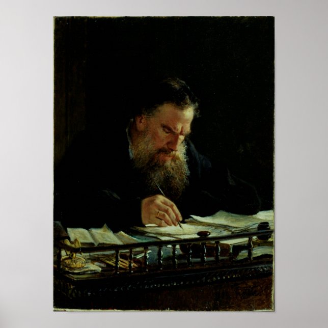 Póster Retrato de Lev Tolstoy (Frente)