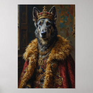 Póster Retrato de Lobero Irlandés Real