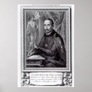 Póster Retrato de Lope Felix de Vega Carpio