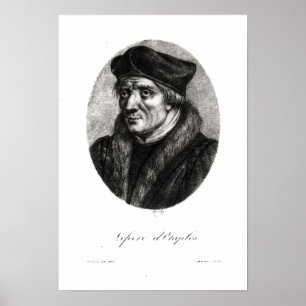Póster Retrato de los d'Etaples de Jacques Lefevre
