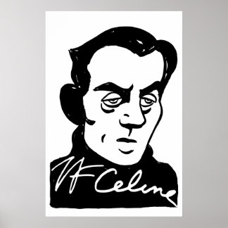 Póster Retrato de Louis-Ferdinand Céline