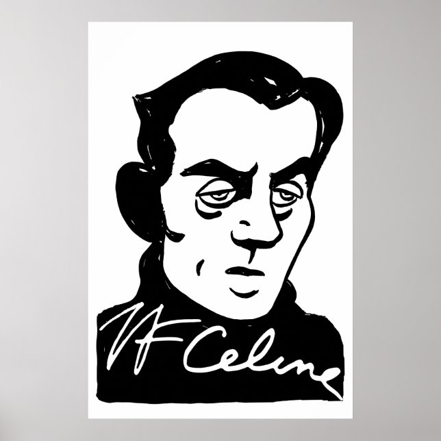 Póster Retrato de Louis-Ferdinand Céline (Frente)