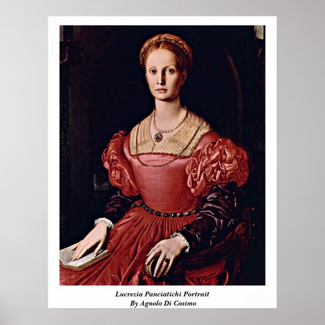 Póster Retrato De Lucrezia Panciatichi De Angelo Bronzino (Frente)