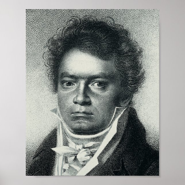 Póster Retrato de Ludwig Van Beethoven (Frente)
