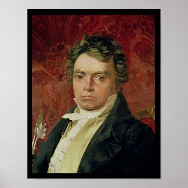 Póster Retrato de Ludwig Van Beethoven (Frente)