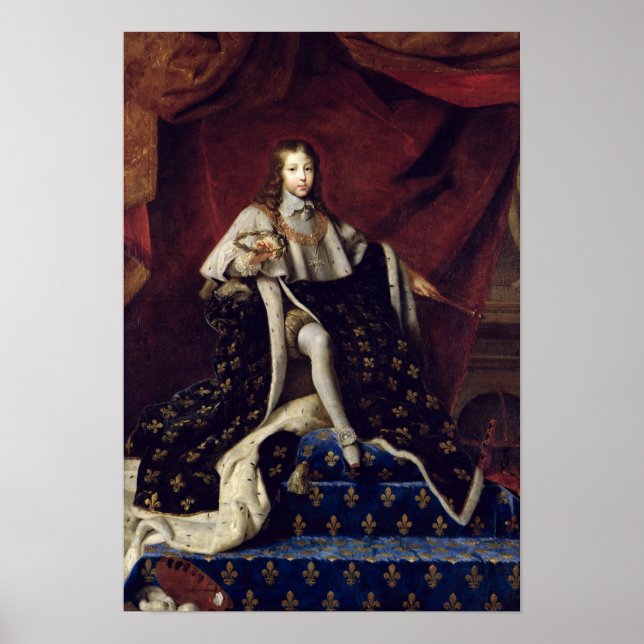 Póster Retrato de Luis XIV de 10 años, 1648 (Frente)