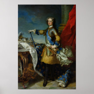 Póster Retrato de Luis XV Rey de Francia, c.1727