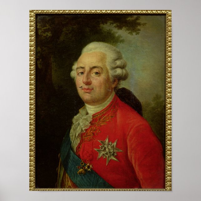 Póster Retrato de Luis XVI Rey de Francia (Frente)