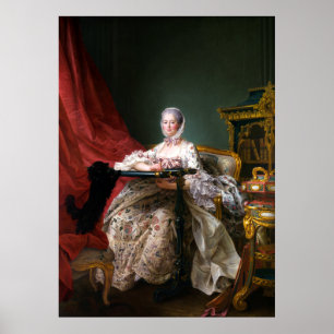 Póster Retrato de Madame de Pompadour