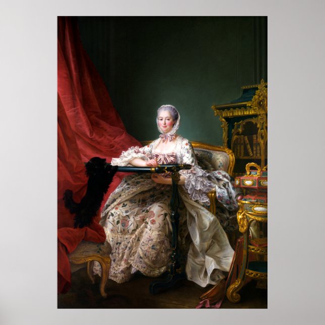 Póster Retrato de Madame de Pompadour (Frente)