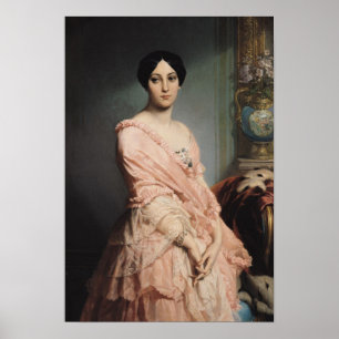 Póster Retrato de Madame F, 1850-51