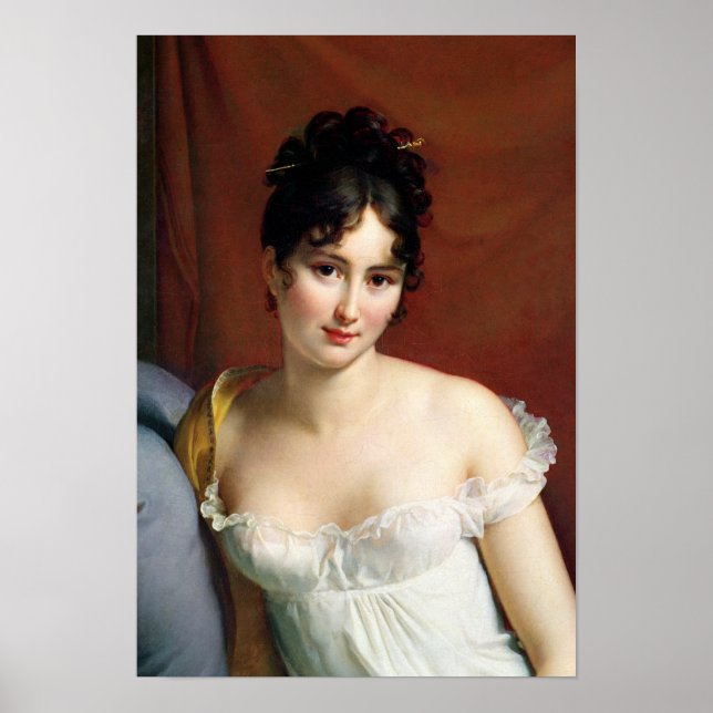 Póster Retrato de Madame Recamier (Frente)