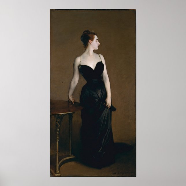 Póster Retrato de Madame X de John Singer Sargent, 1884 (Frente)