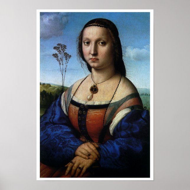 Póster Retrato de Maddalena Doni por Raphael Sanzio (Frente)