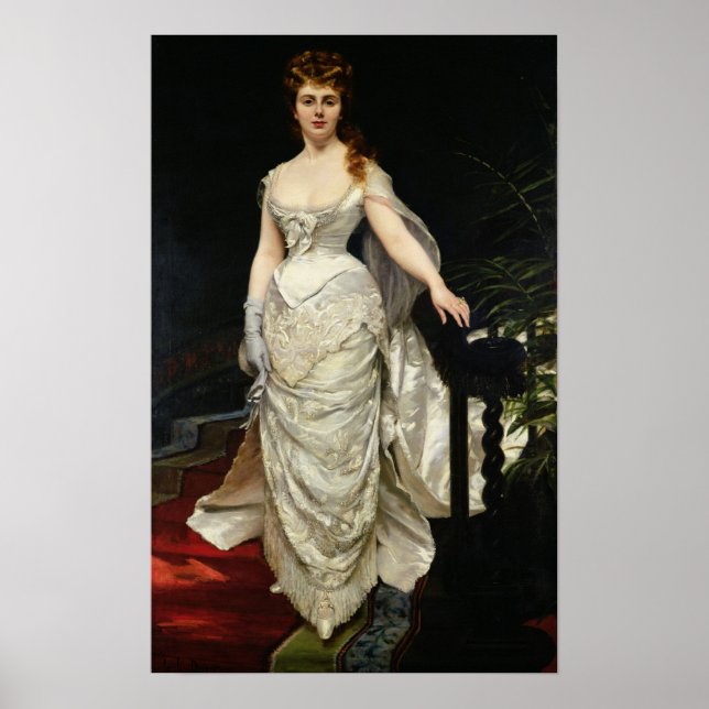 Póster Retrato de Mademoiselle X, 1873 (Frente)