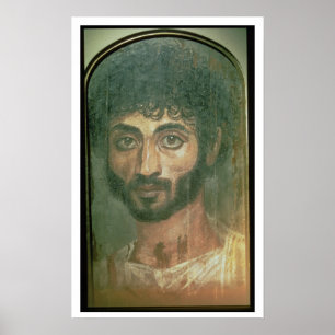 Póster Retrato de mamá de un hombre, de Fayum, Romano-Egi