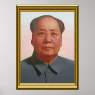 Póster retrato de mao