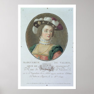 Póster Retrato de Marguerite de Valois (1492-1549), 1787